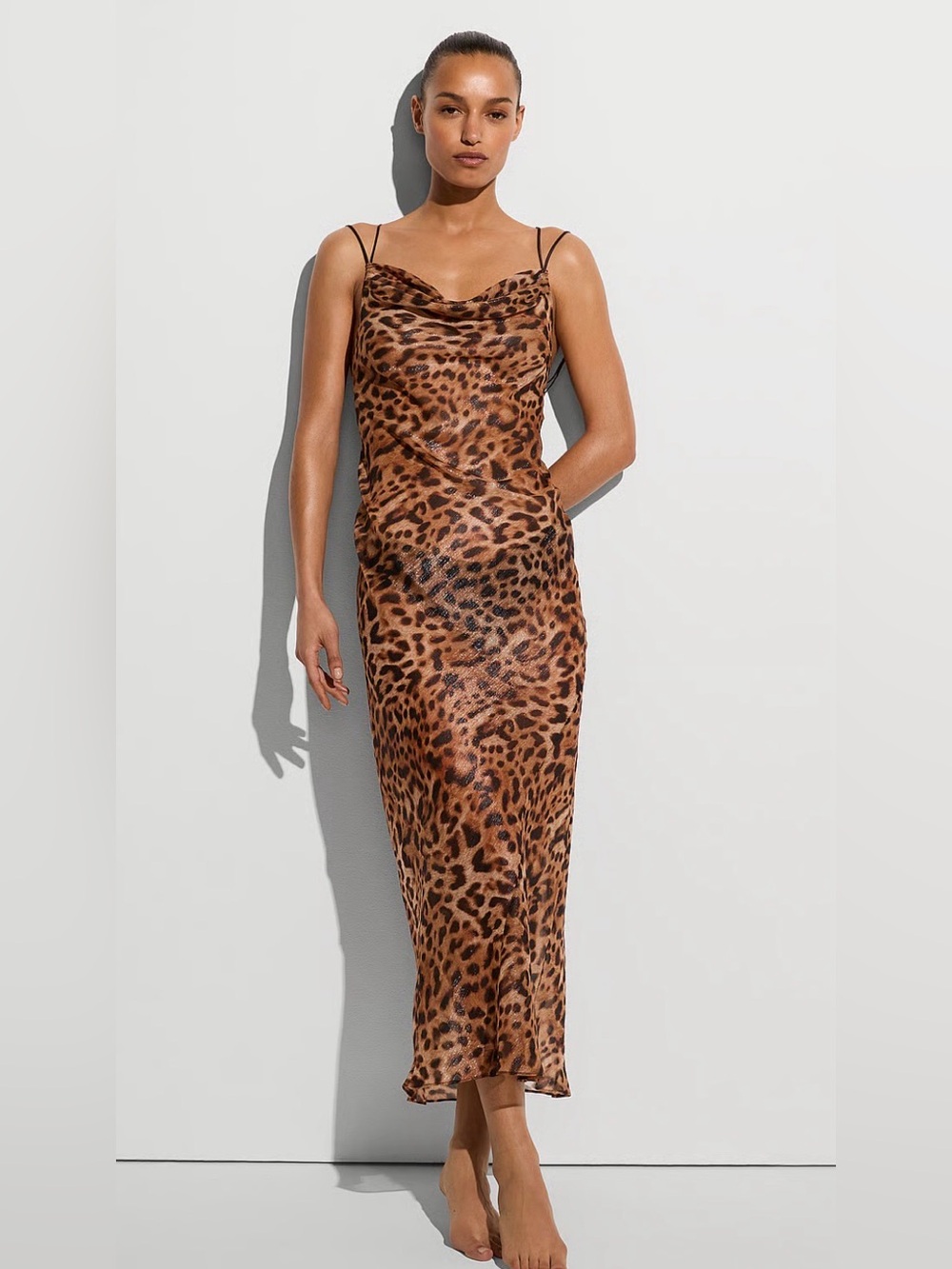 Victoria's Secret VERY SEXY
Geo Leo Chiffon Draped Maxi Slip Dress